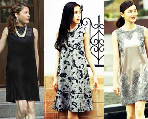大人っぽさが際立つ!ドレスもノースリーブで上品肌見せ