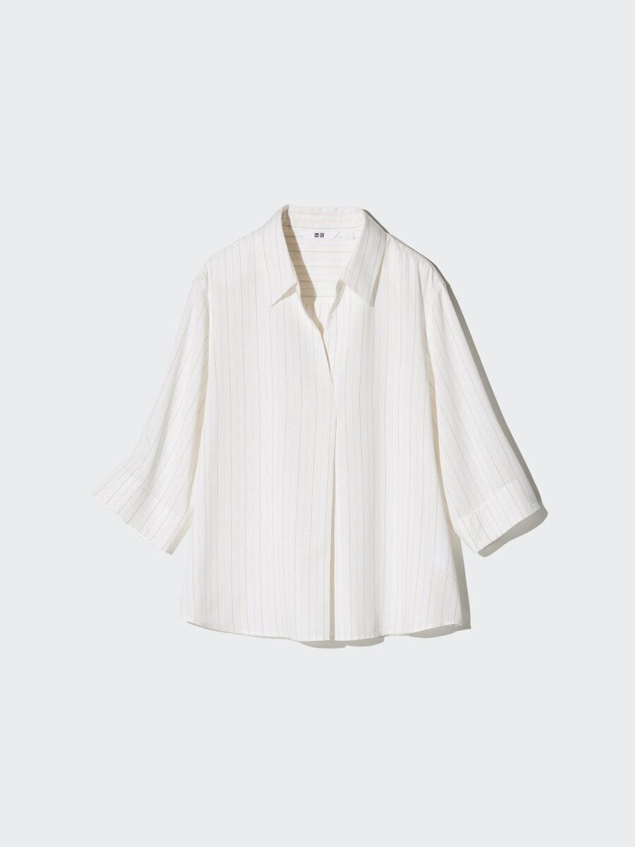 2026ユニクロ大人女性おすすめレーヨンスキッパーブラウス