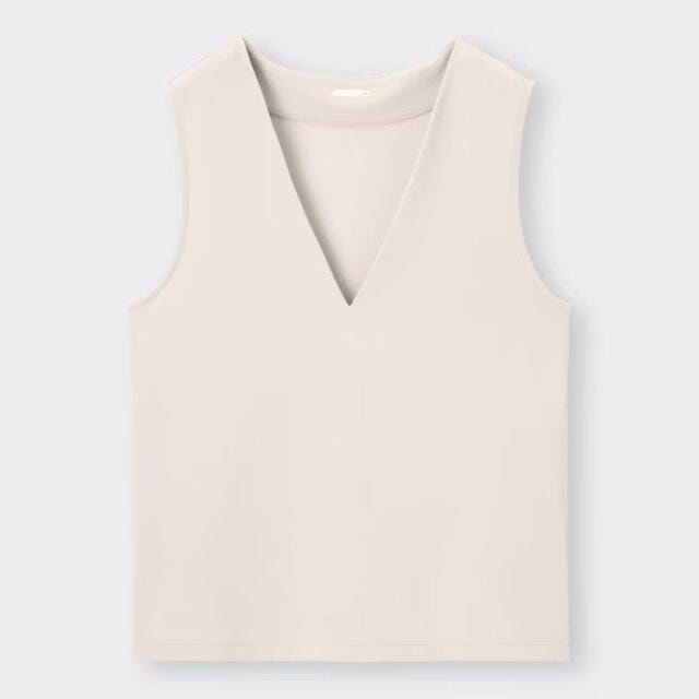GU　セットアップ　トップス　カットソーVネックベスト