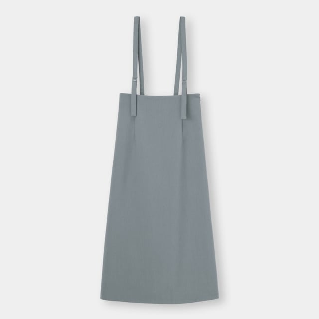 GUのサスペンダー付きハイウエストセミフレアスカート