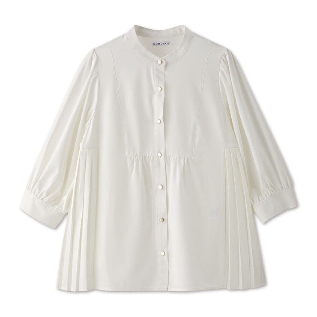 しまむらのプリーツブラウス（MUMU）