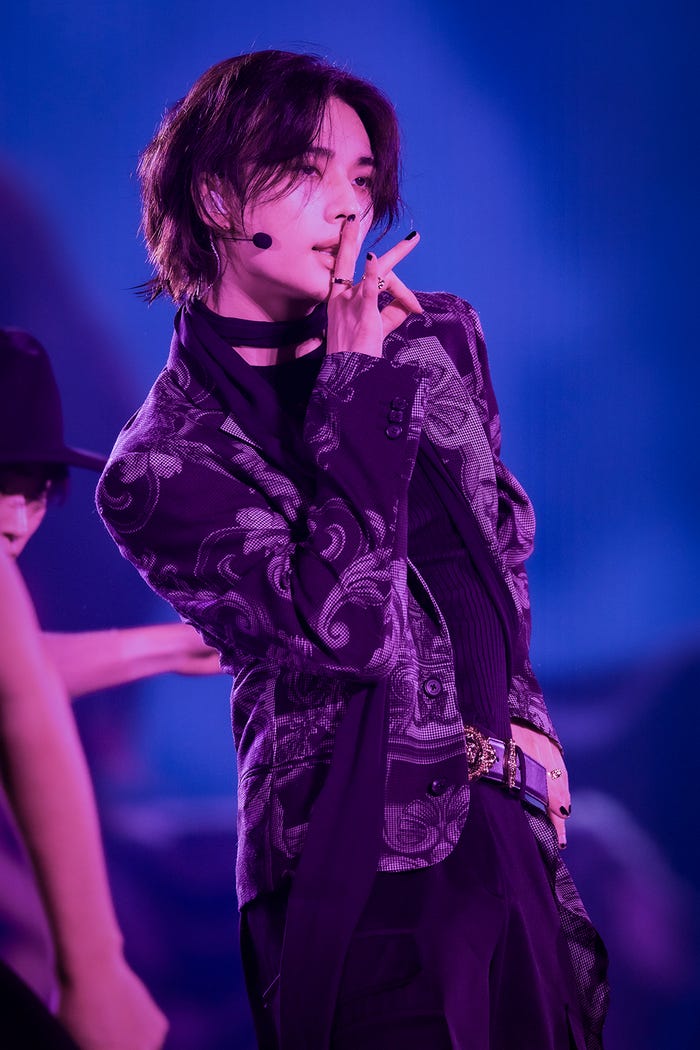 ヒョンジン「Stray Kids 5-STAR Dome Tour 2023」より/写真提供:田中聖太郎写真事務所