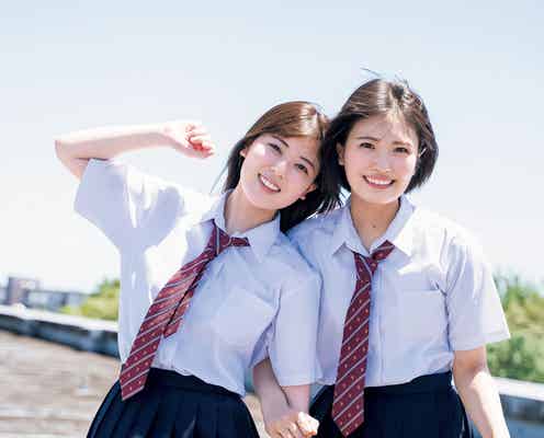 乃木坂46岩本蓮加&清宮レイ、ラストJKコンビが青春制服グラビア
