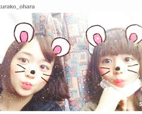 大原櫻子&藤原さくら“Wさくら”コンビが「ばったり」2ショットにファン歓喜