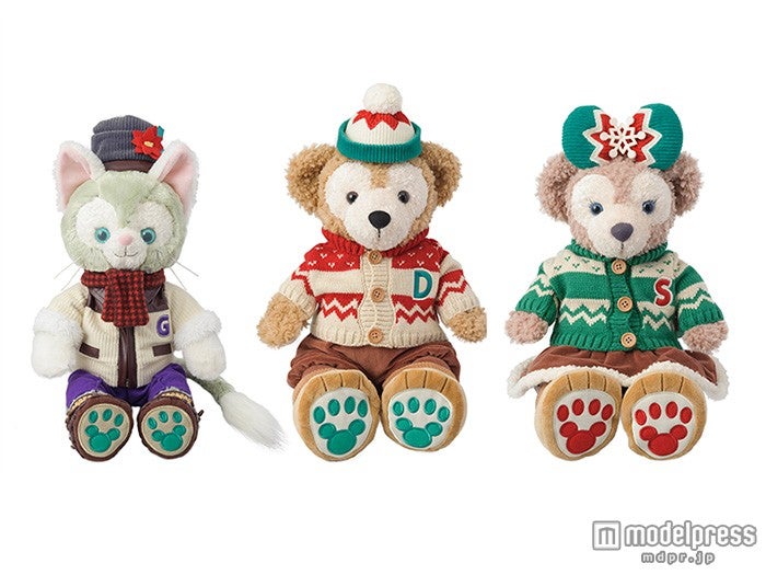 クリスマス仕様のダッフィーたち（C）Disney