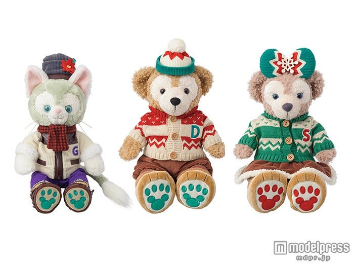 クリスマス仕様のダッフィーたち(C)Disney