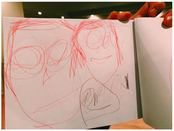 水嶋ヒロと絢香の娘が描いた家族の絵/水嶋ヒロブログより