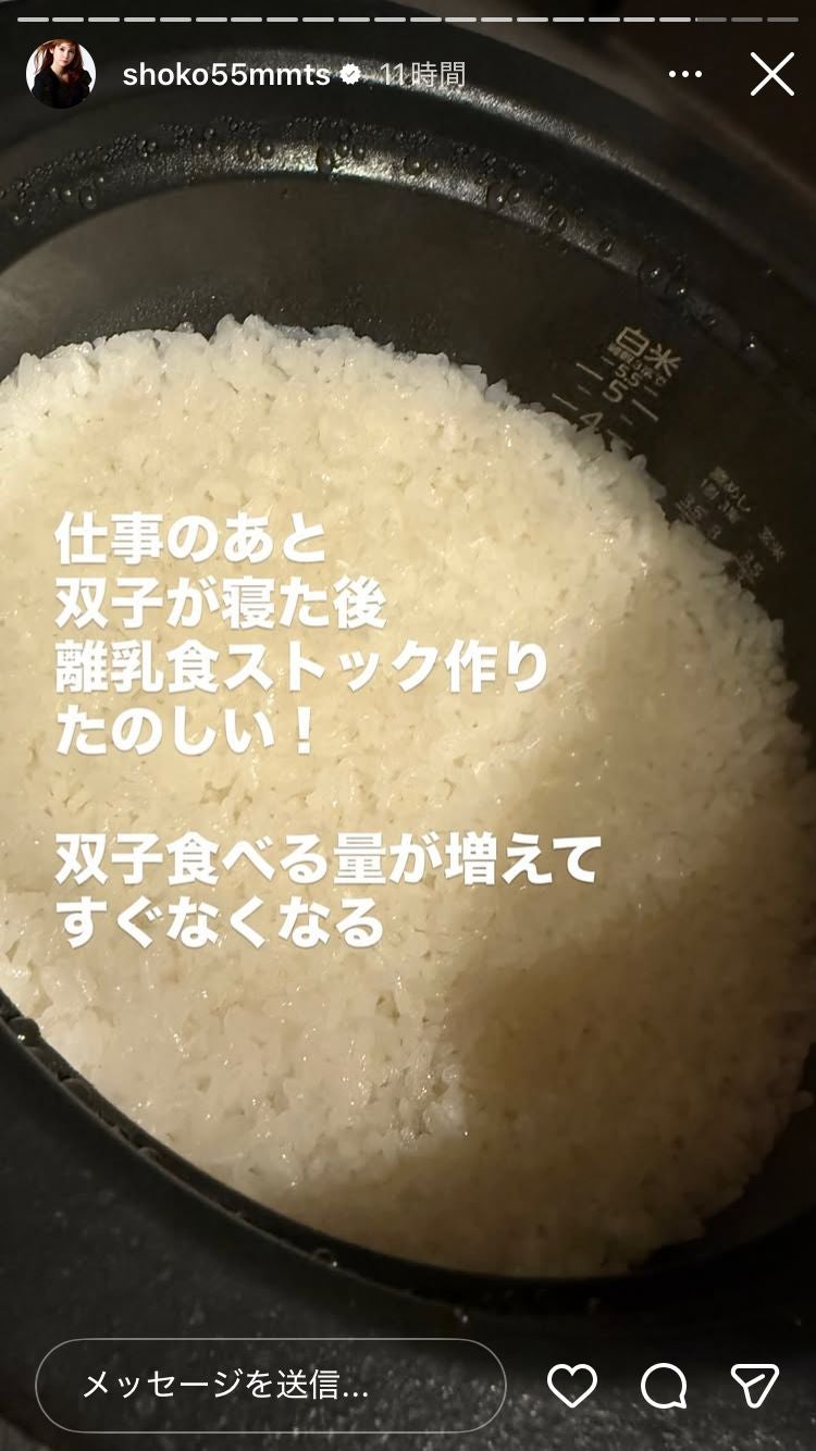 中川翔子Instagramストーリーズより