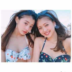 モデルプレス - 朝比奈彩&松元絵里花のフレッシュ美ボディが眩しい!ビキニの“双子コーデ”に反響