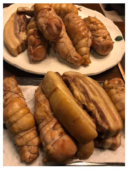 完成したスモークチキンやベーコン達/稲垣吾郎オフィシャルブログ(Ameba)より