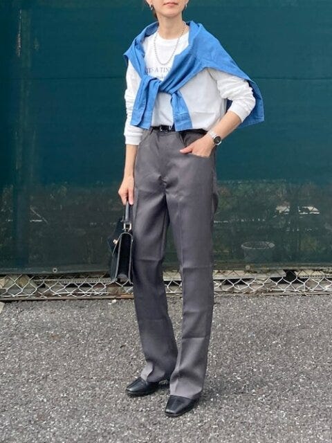 シャツ　コーデ　秋