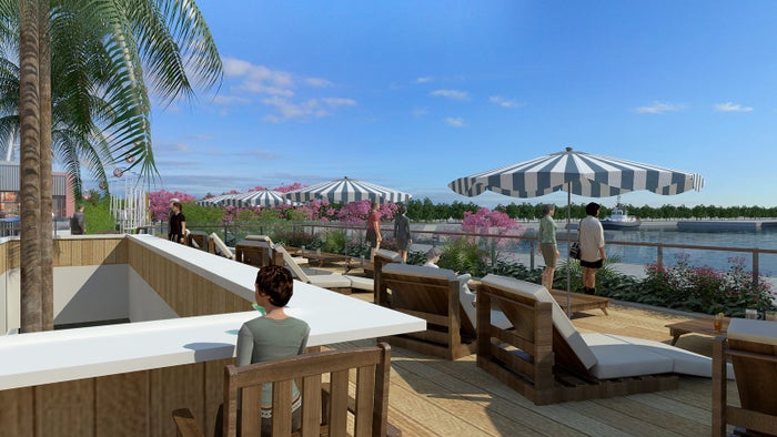 ウォーターフロントデッキのイメージ／画像提供：三井不動産株式会社