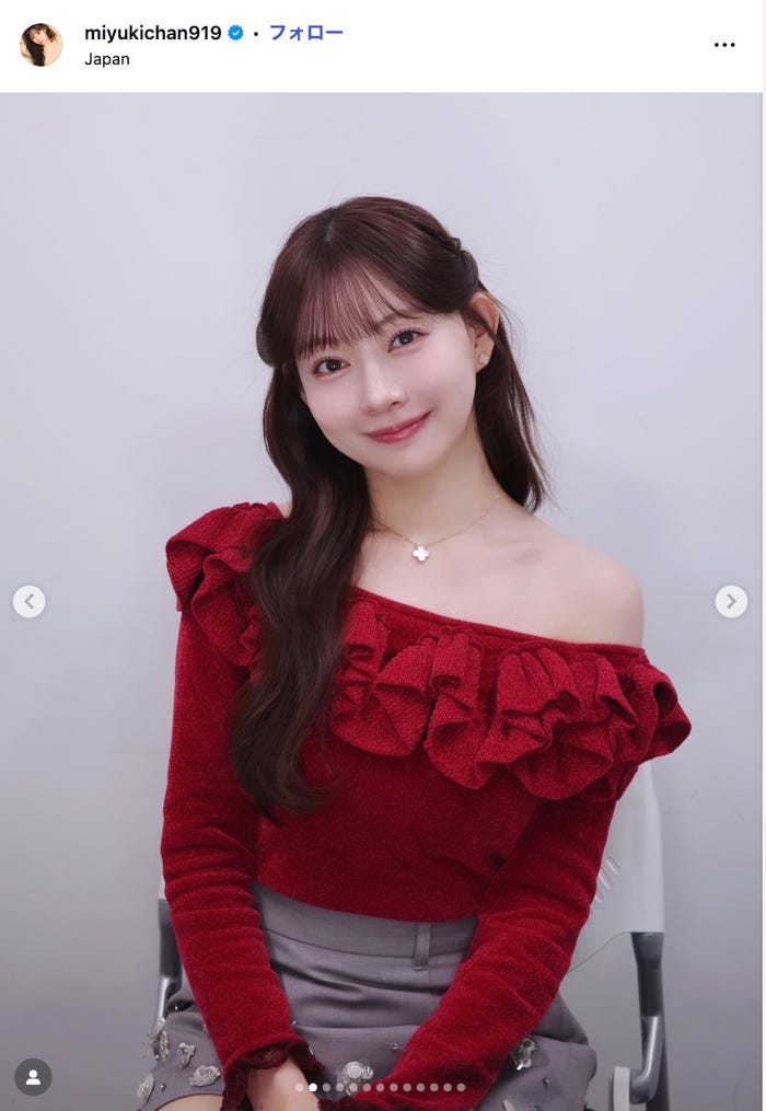 渡辺美優紀Instagramより