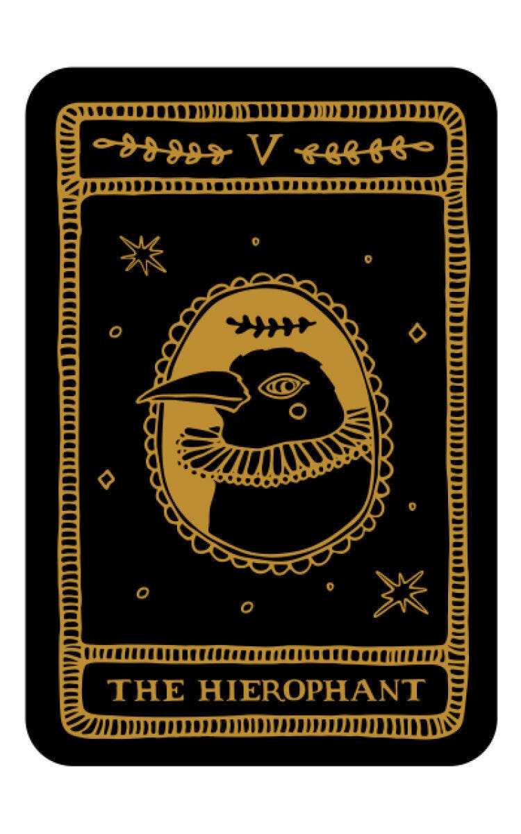 タロットカード　法王　イラスト