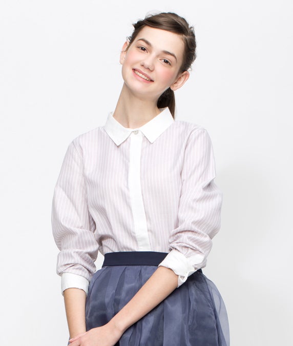 バイカラーストライプシャツ「DEPARTMENT」￥2,700(税込)