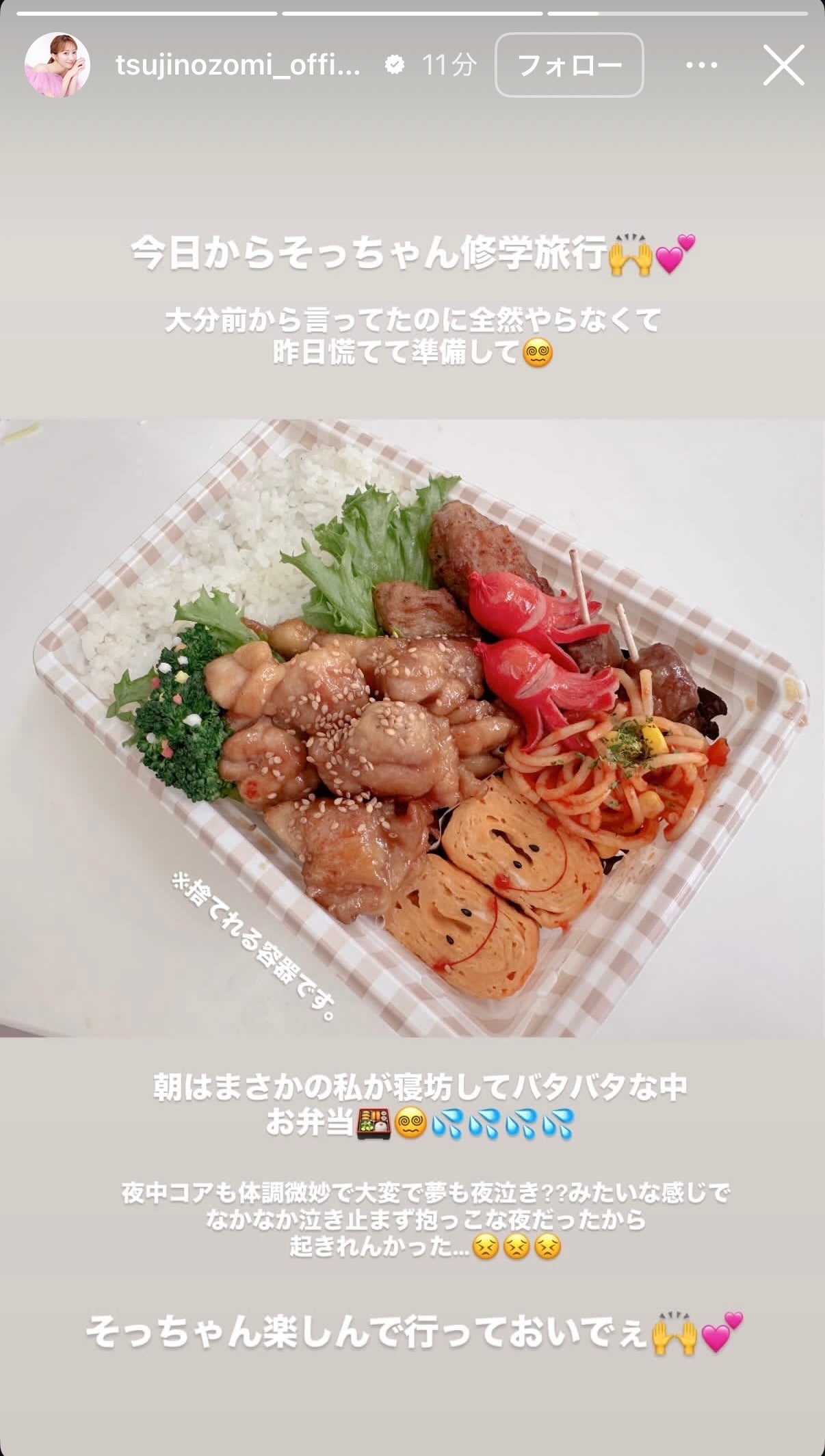 辻希美Instagramストーリーズより
