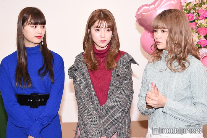 のあにゃん(鶴嶋乃愛)、ちゃんえな(中野恵那)、なちょす(徳本夏恵) (C)モデルプレス