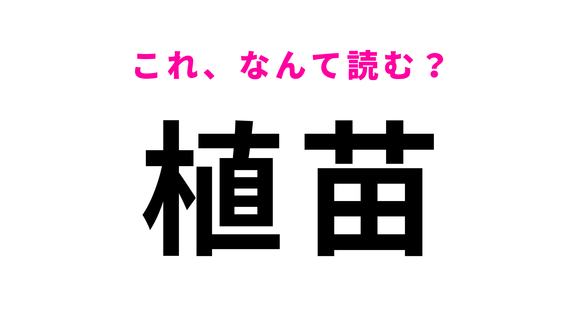 「植苗」はなんて読む？北海道にある駅名！