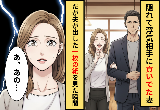 年下に貢ぎ浮気していた妻。夫の探りを上手くかわすも⇒『これ見て？』想定外の反撃に、浮気妻が崩れ落ちた話。