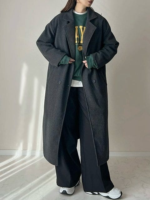 ロングコートコーデ1