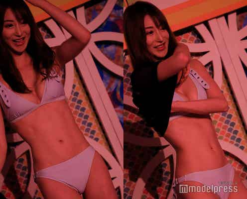 SEXY美乳が大胆!美女の生着替えに共演者興奮<深夜の生脱ぎトレンド水着チェック>