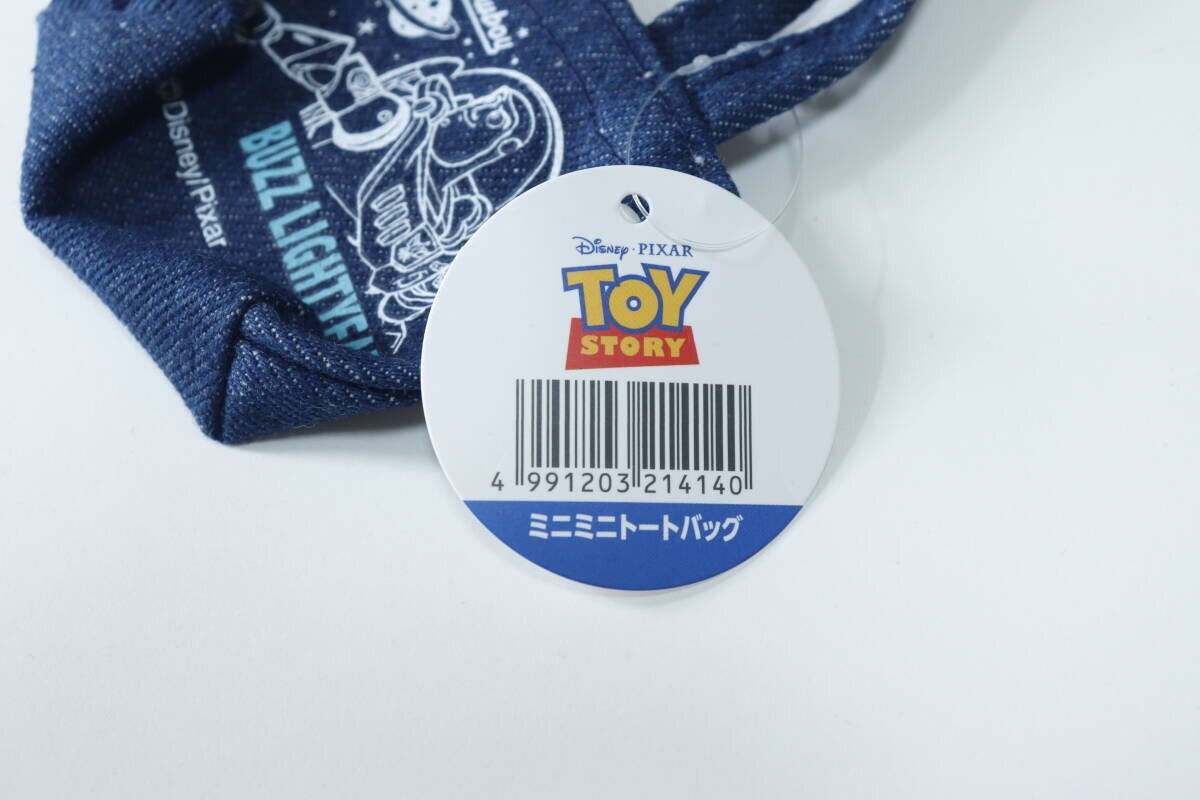 セリア　ミニミニトートバッグ（デニム風）　商品タグ　JANコード