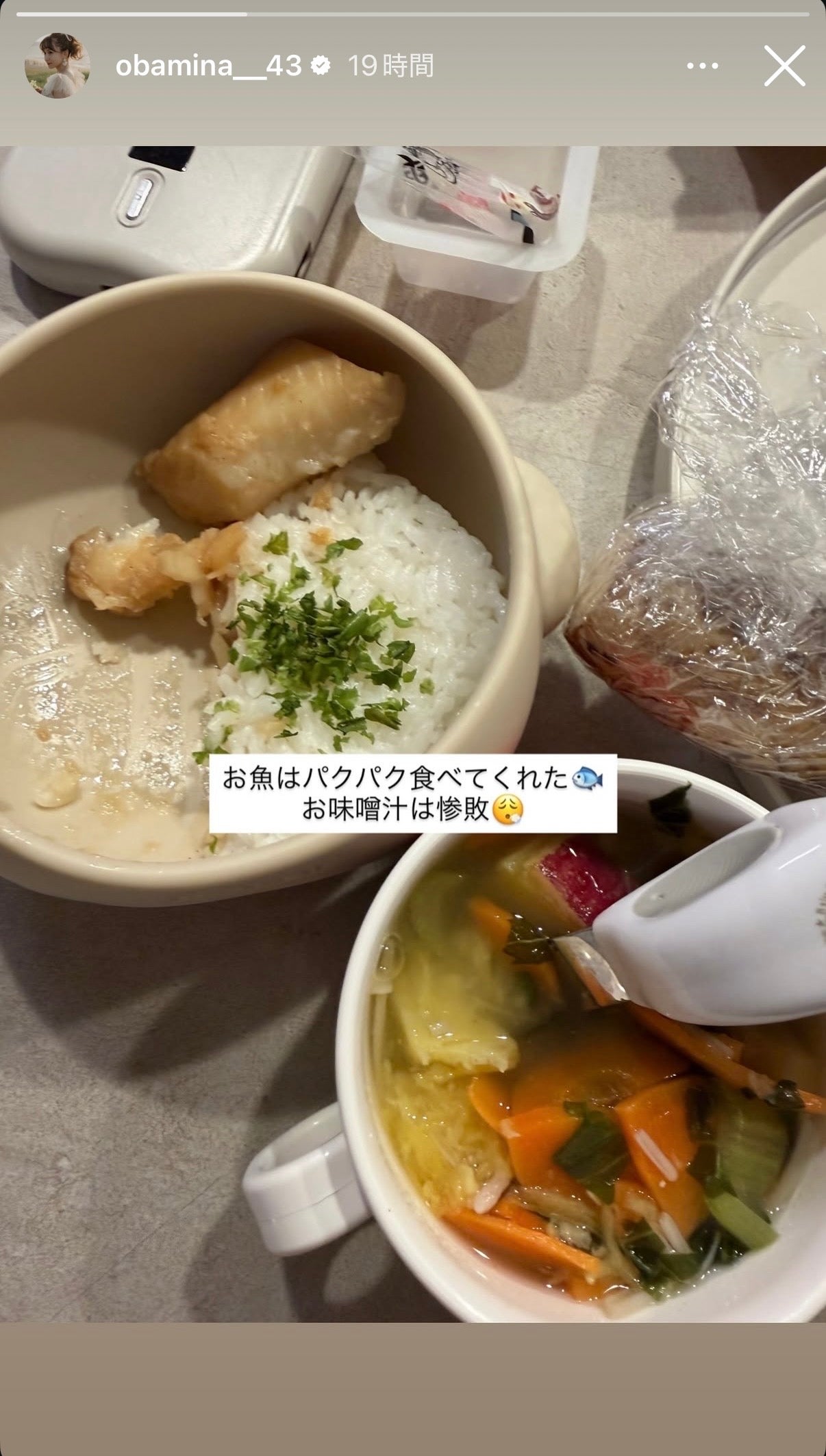 大場美奈Instagramストーリーズより