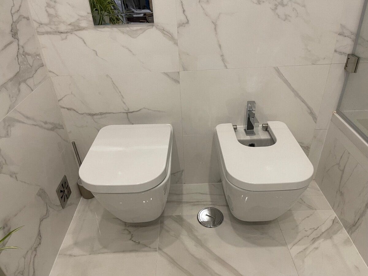 トイレ（左）とビデ（右）