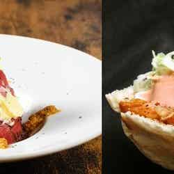 北海道バターのローストビーフ丼ウニのせ<金獅子精肉店>ケバブサンド<EFEケバブ>/画像提供:AATJ