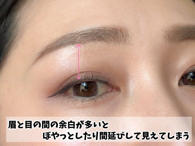 眉と目の「距離」　解説