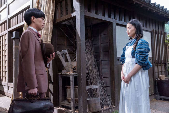 坂口涼太郎、上坂樹里「風、薫る」第83話(C)NHK