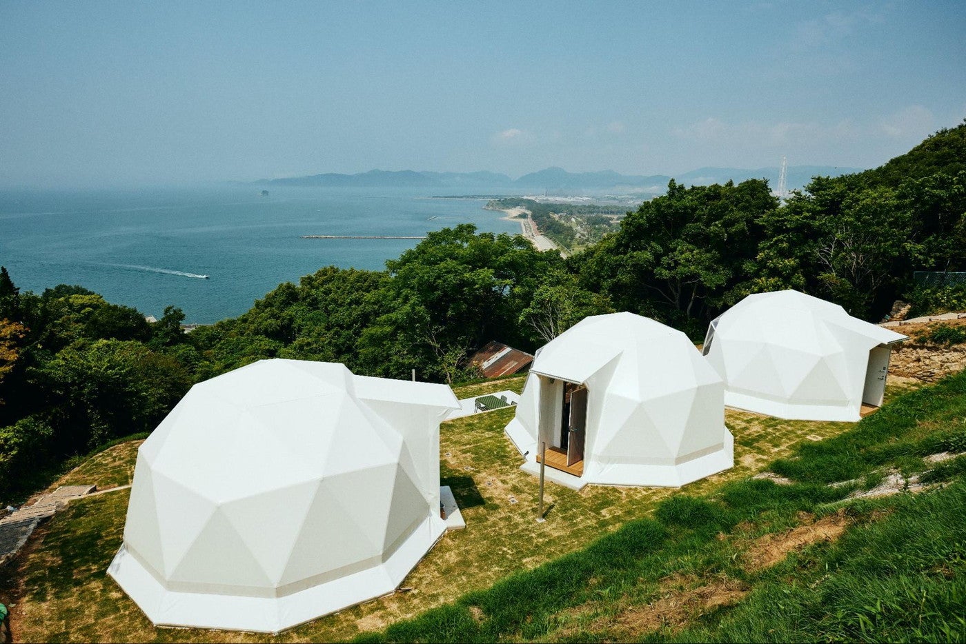 兵庫「Dot Glamping赤穂」サウナ併設の絶景グランピング、瀬戸内海を眺める外気浴でリフレッシュ