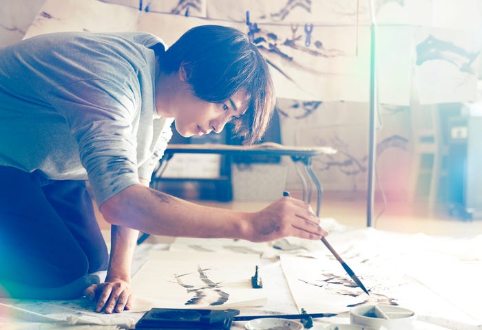 横浜流星(C)砥上裕將/講談社 (C)2022 映画「線は、僕を描く」製作委員会