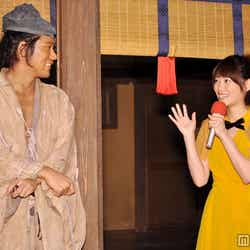 大河ドラマ主演バトンタッチセレモニーを行った松山ケンイチ、上野樹里