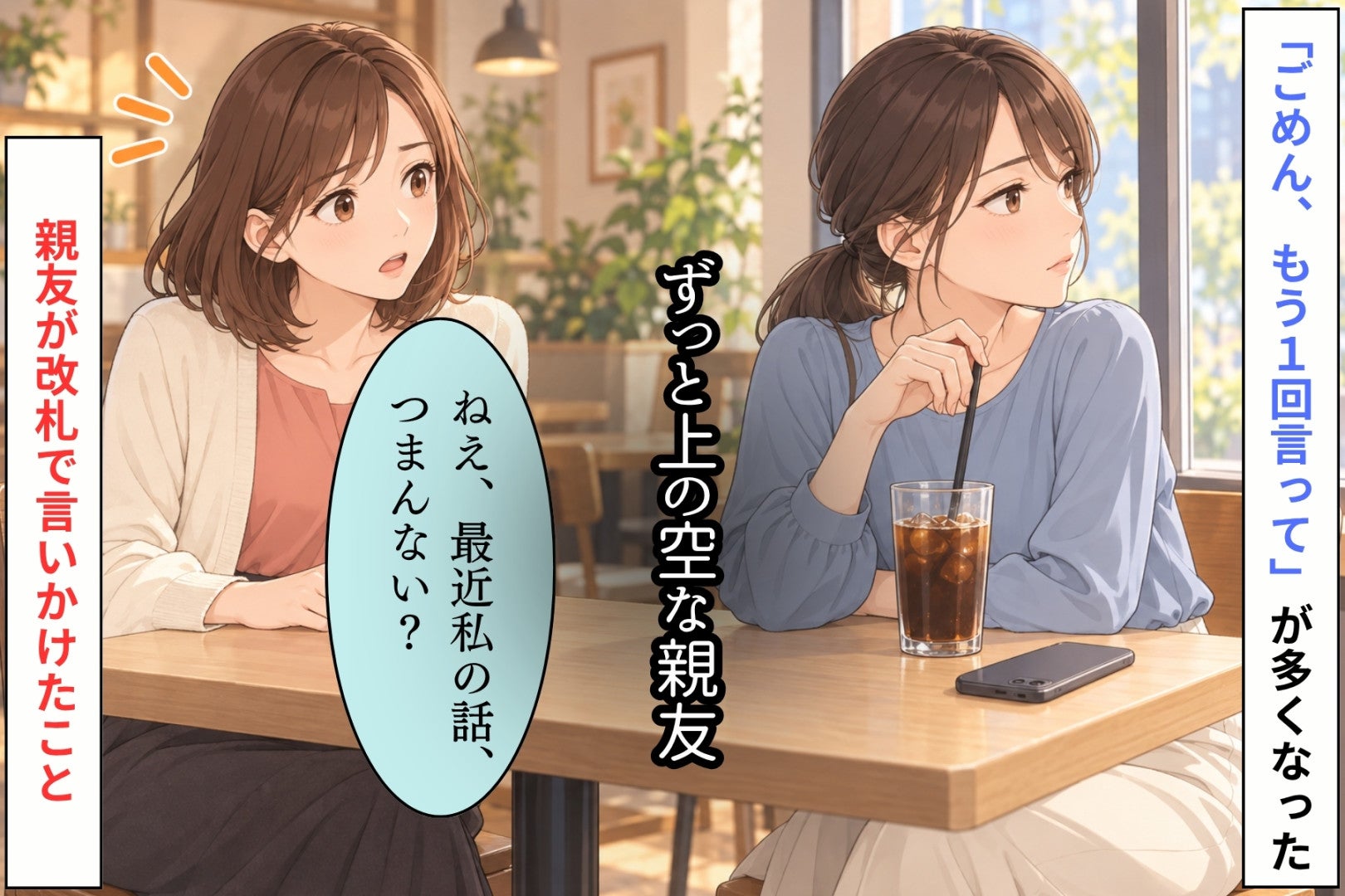 「ねえ、最近私の話、つまんない？」と聞いた私に、上の空の親友が改札で言いかけたこと