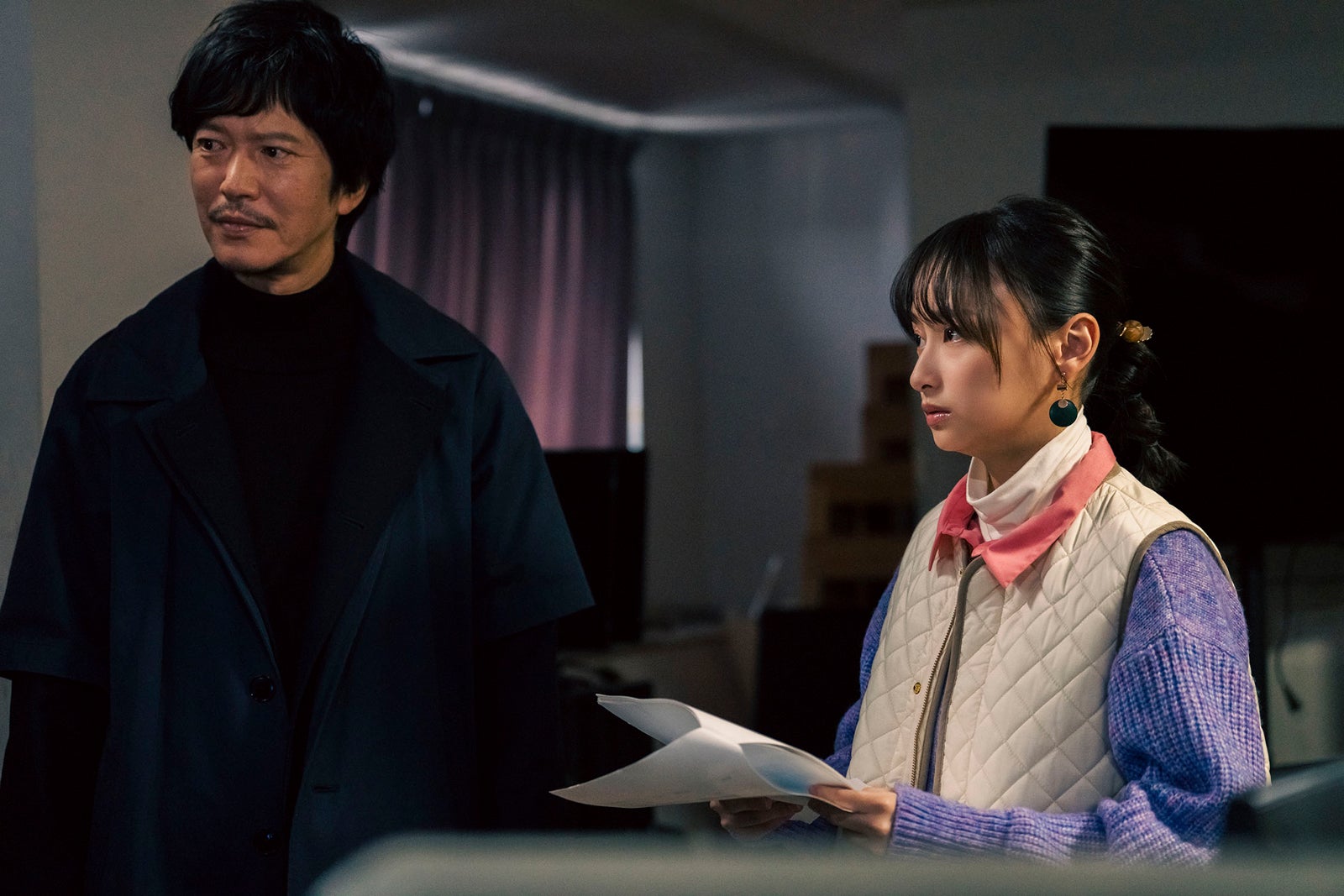 田辺誠一、影山優佳「ハコビヤ」第3話より（C）「ハコビヤ」製作委員会