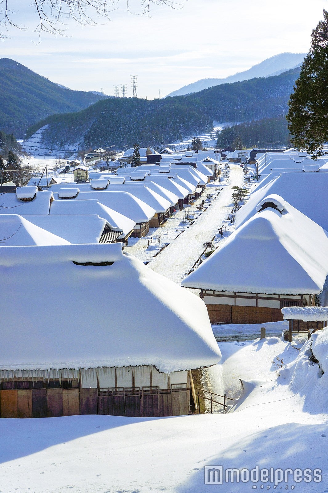 大内宿・雪景色／画像提供：福島県