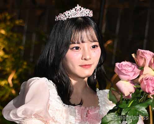 齊藤なぎさ、プリンセス姿でランウェイトリに降臨 ティアラがお似合い<「LARME」10周年記念イベント>