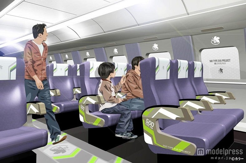 2号車「500 TYPE EVA 特別内装車」イメージ（C）カラー／画像提供：ＪＲ西日本