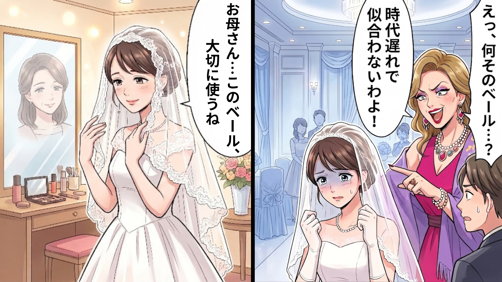 【衝撃展開】母のベールで迎えた結婚式。叔母の【最低発言】によって、会場の空気は一瞬で凍りついて...！？