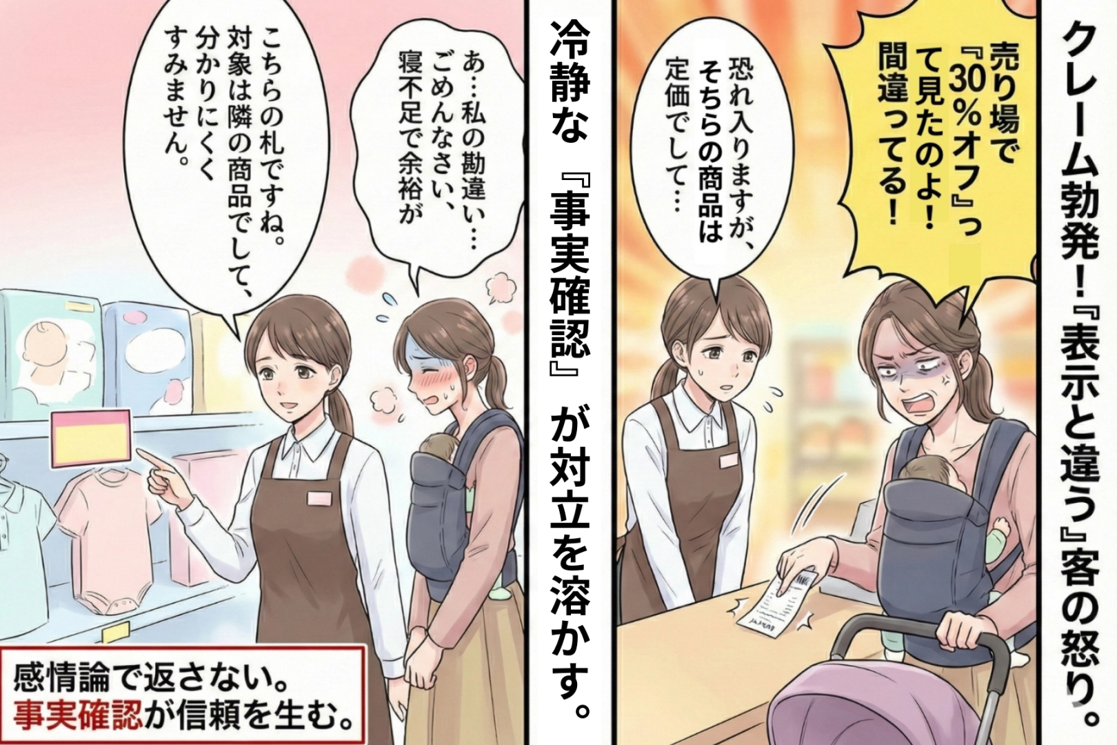 「値段が違うだろ！」店側の間違いだと一点張りの客→落ち着いて事実確認したら、対応が一転した話