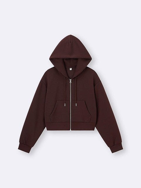 GUのパフスウェットフルジップパーカ