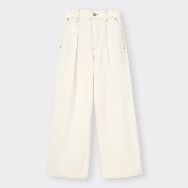 GU　パンツ　新作　デニム　ワイド