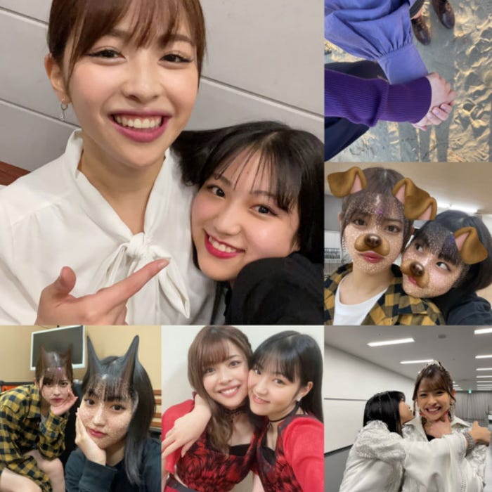 金澤朋子と松永里愛のオフショット/松永里愛公式ブログより