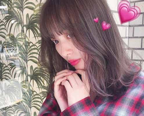 内田理央の“パープル映え”新ヘアカラーが好評「真似したい」「春らしい」