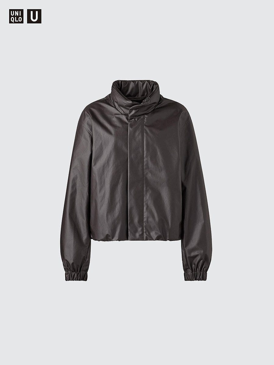 ユニクロ コーティングショートブルゾン ユニクロのコーティングショートブルゾン