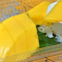 マンゴーのもち米のココナッツがけ、カオニャオマムアン