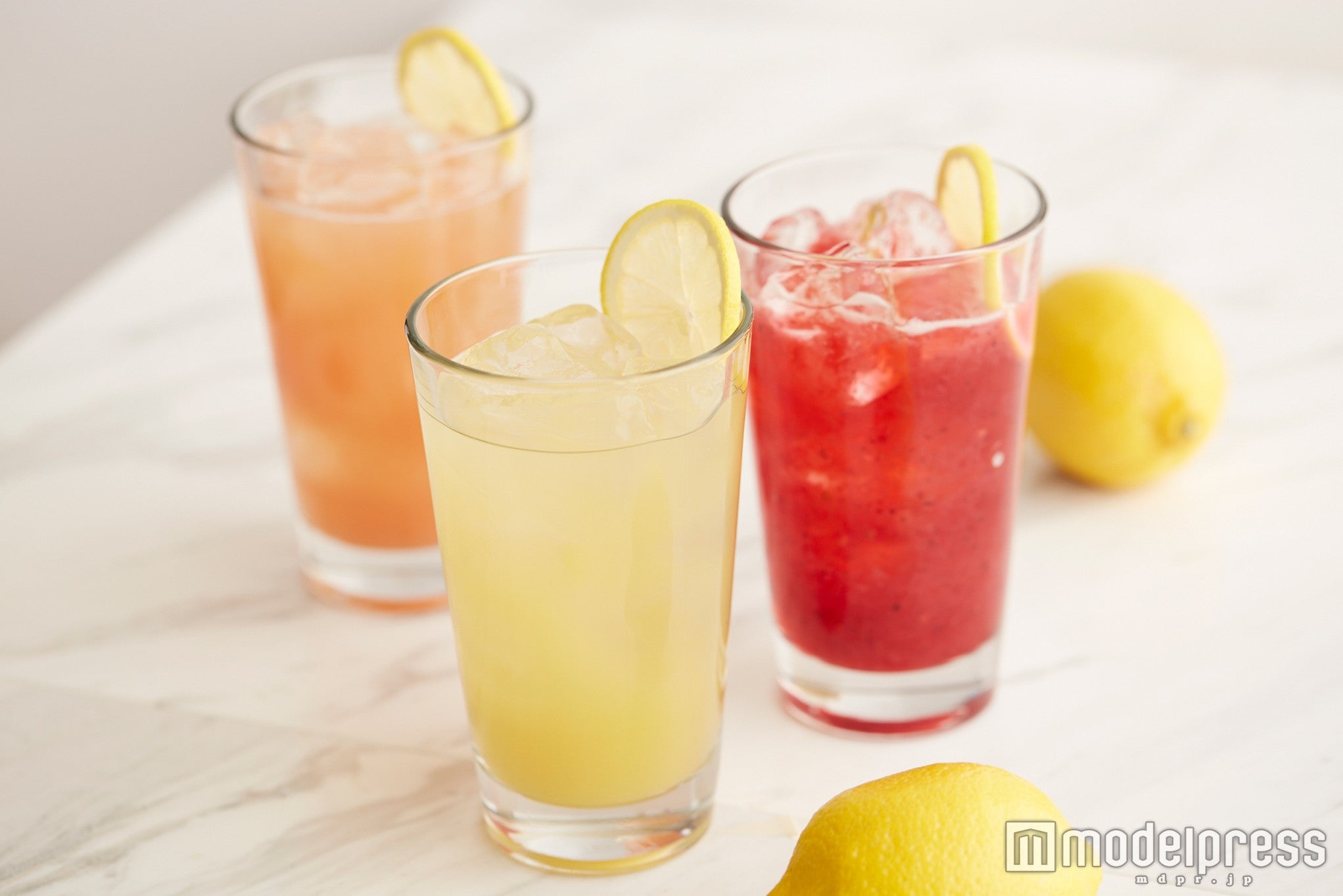 クラシックレモネード、ベリーレモネード、シーズナルレモネード（4月～グアバ）／画像提供：：ルミネ