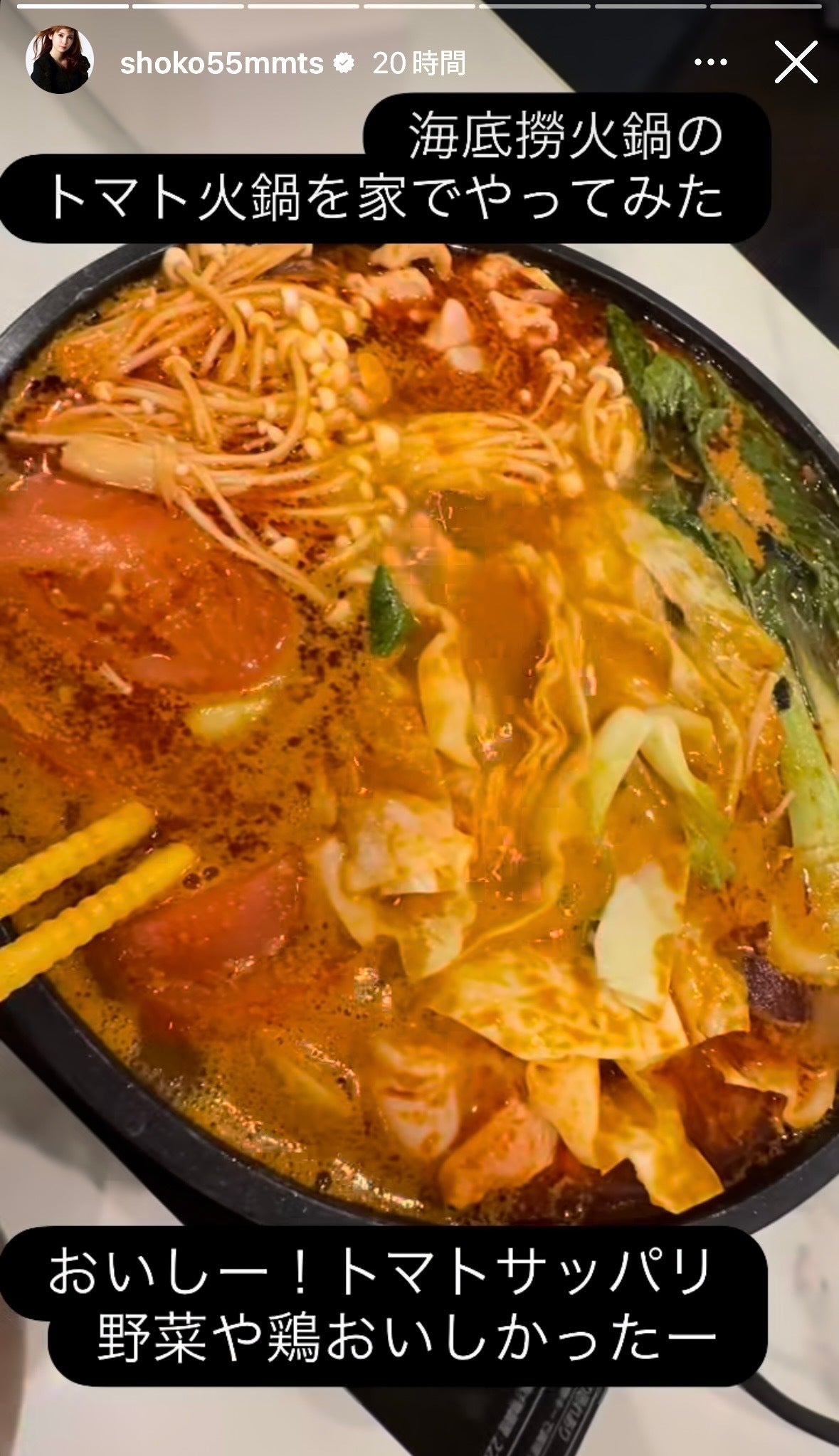 中川翔子Instagramストーリーズより