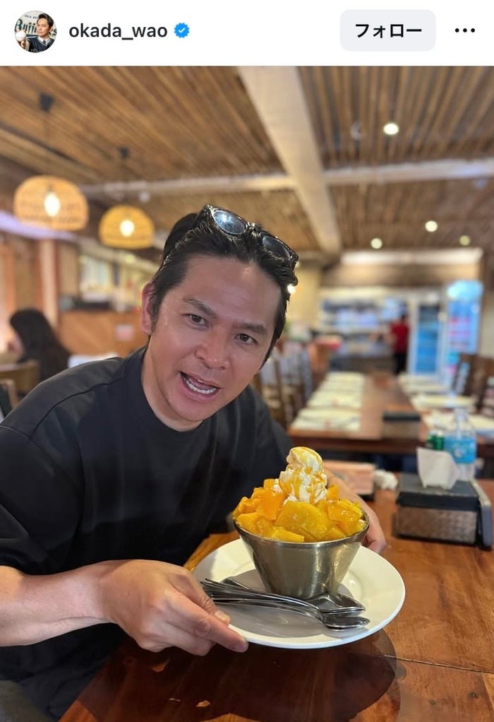 岡田圭右Instagramより